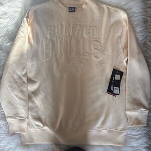 NFL Cream Embossed Buffalo Bills Crewneck Sweatshirt